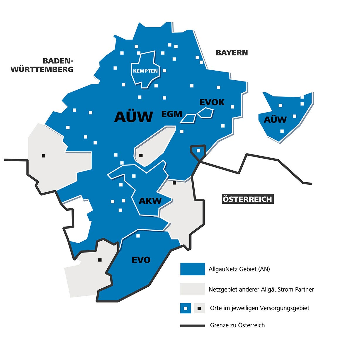 Versorgungsgebiet AllgäuNetz