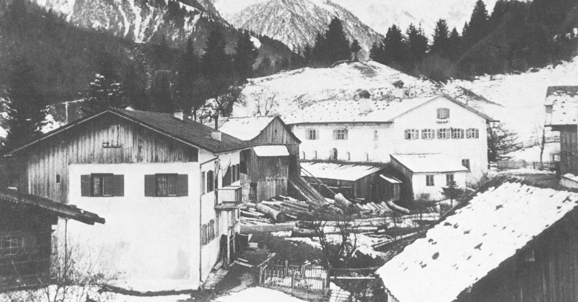 Hirsotrische Aufnahme aus Oberstdorf