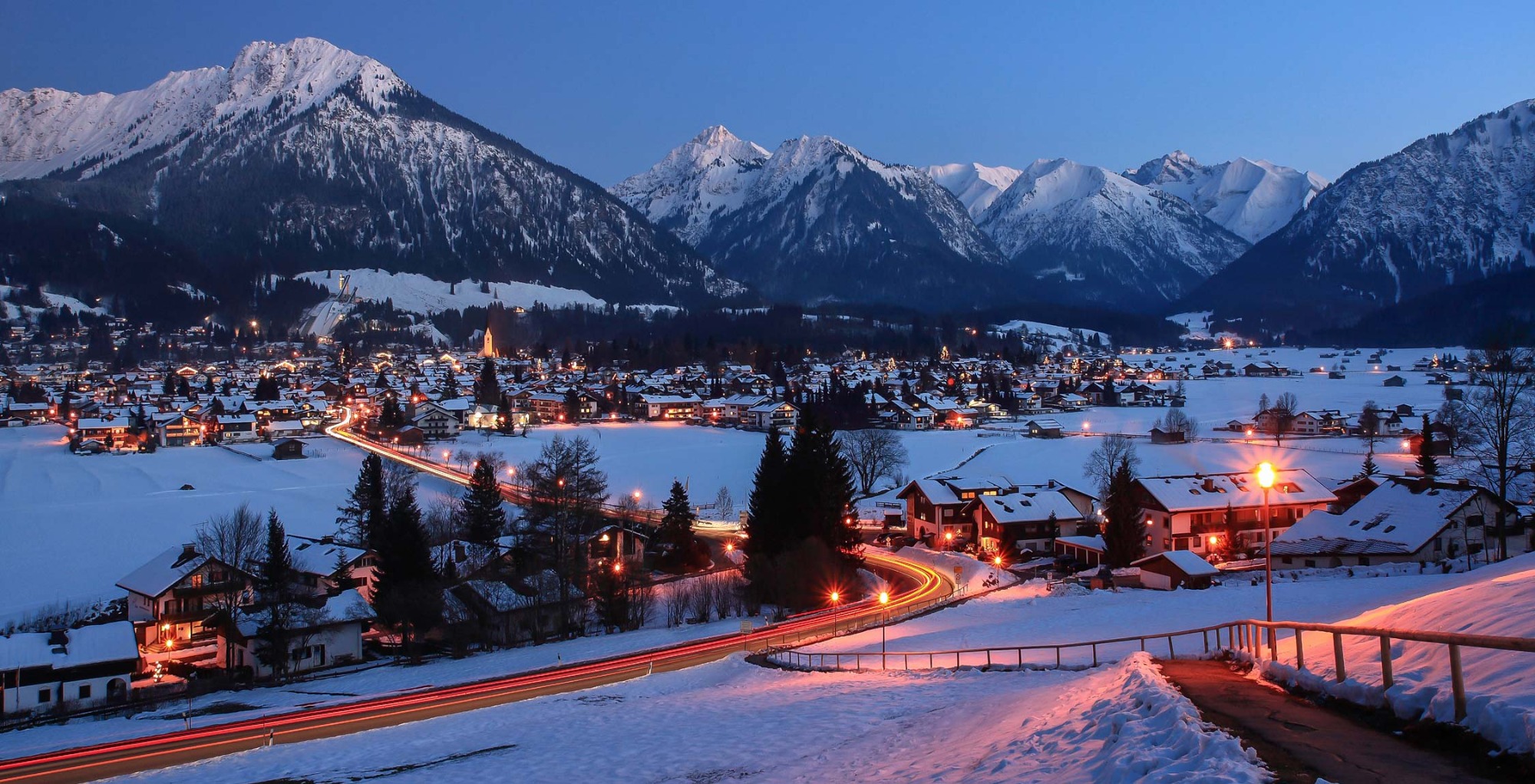 Straßenbeleuchtung in Oberstdorf