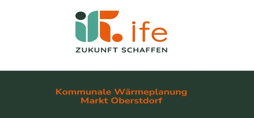 Titelblatt des ife-Berichts zur kommunalen Wärmeplanung für den Markt Oberstdorf